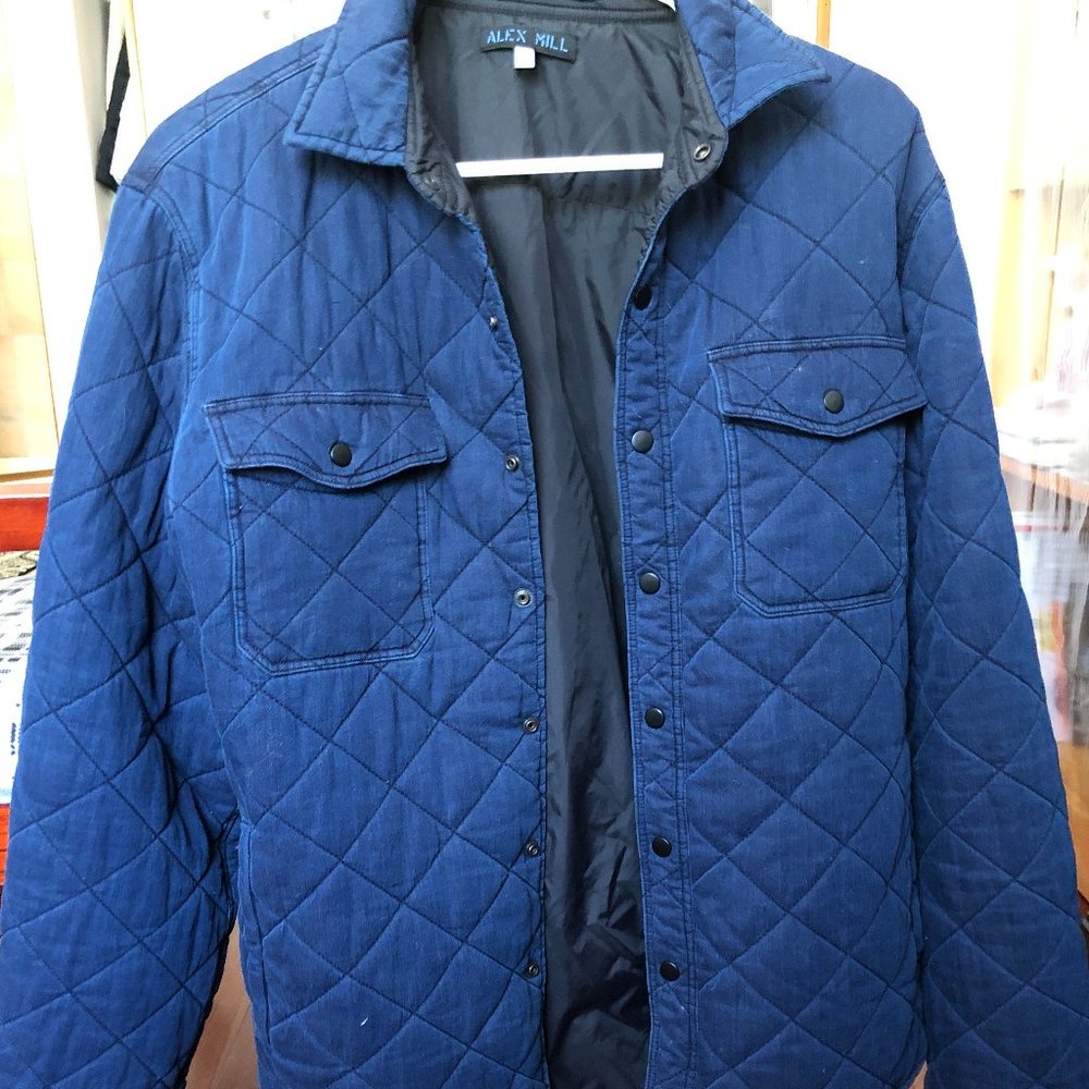 Alex Mill Blue Androgynous Layered Jacket, Size M